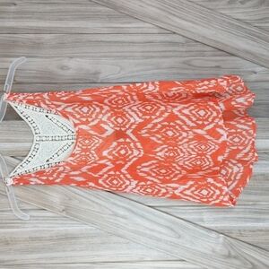 🐢Annabelle Women's Geometric Shape Tank w/Lace Back Size Small - FLAW